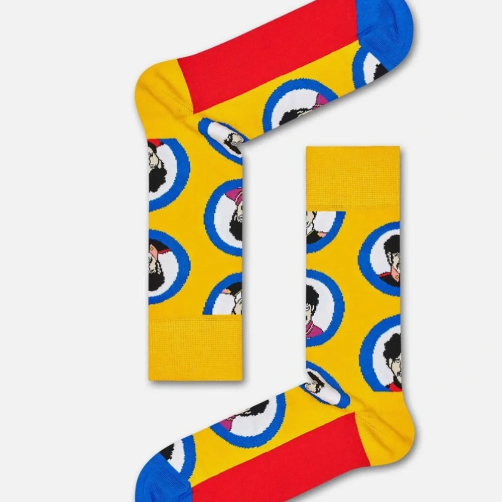 NWT Happy Socks The Beatles Limited Edition 50th anniversary cotton 3 pack socks
